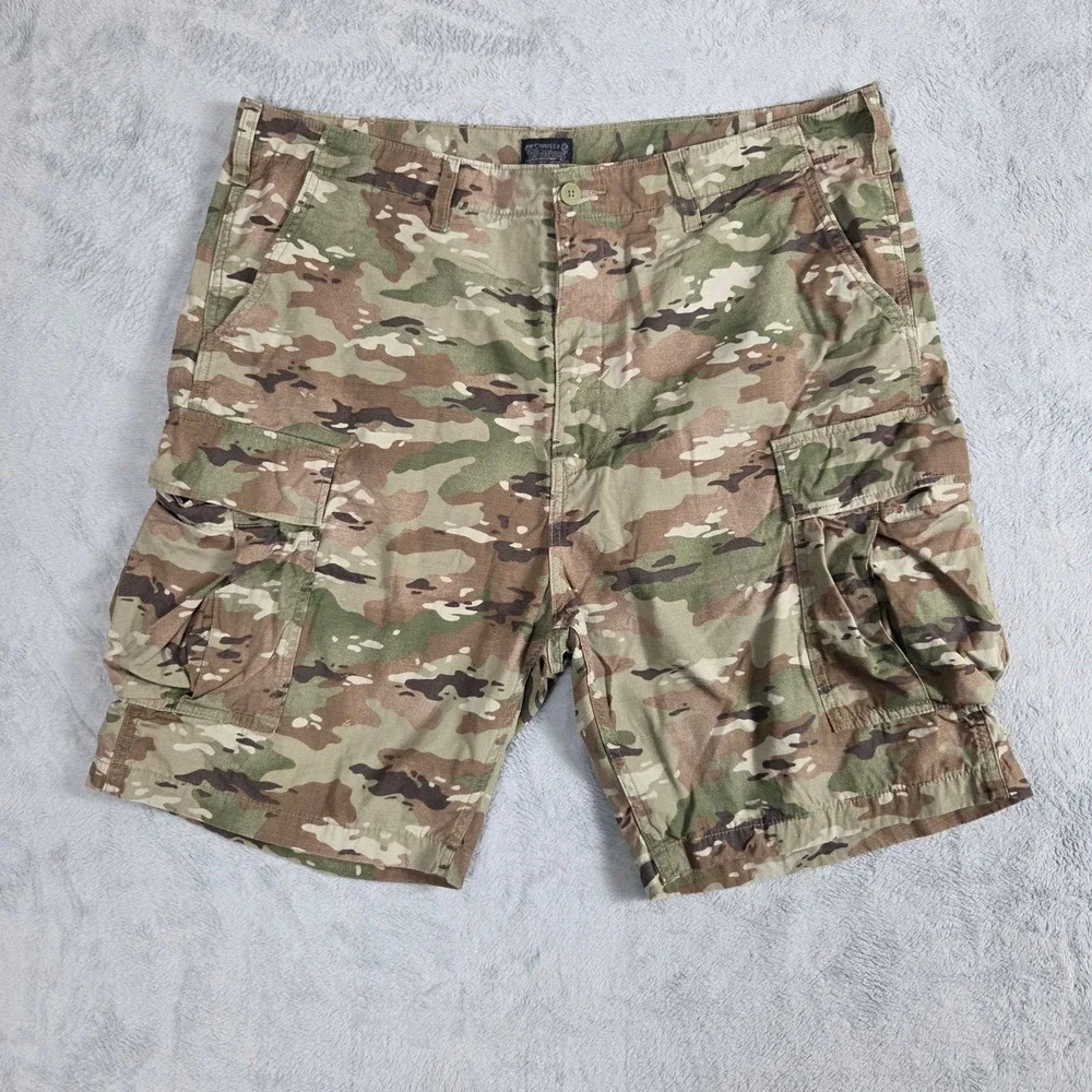 Levi Strauss Cargo Shorts Mens 40 Camo Excellent Ripstop Multi-Pocket Military